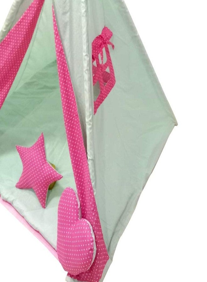 Next Day Art Tent House for Kids Kids Tepee Tent with Padded Mat, Kids Canopy Play Tent, Playard, Playhouse Big Portable Tent for Kids for Indoor and Outdoor- Pink - Image 5
